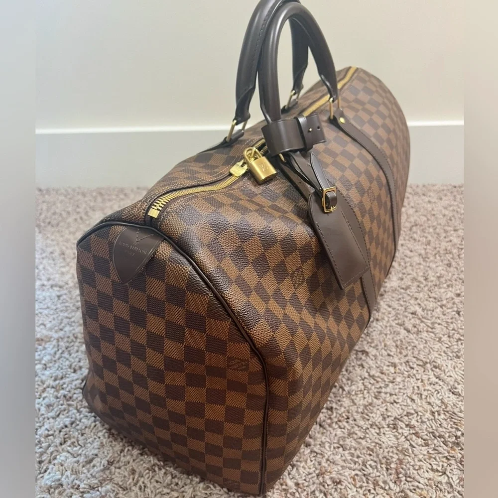Louis Vuitton Damier Ebene Keepall Bandouliere 50 Travel Bag - Picture 2 of 11